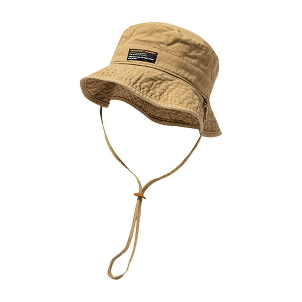 Casual Bucket Hat Summer Sun Protection Fisherman Hats for Climbing Travel  Khaki 