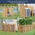 thumbnail image 5 of BELLEZE Privacy Fence Panels for Outside, Wooden Air Conditioner Fence Pool Equipment Generator Trash Can Enclosure Outdoor Fence Panels (3 Panels-Brown), 5 of 7