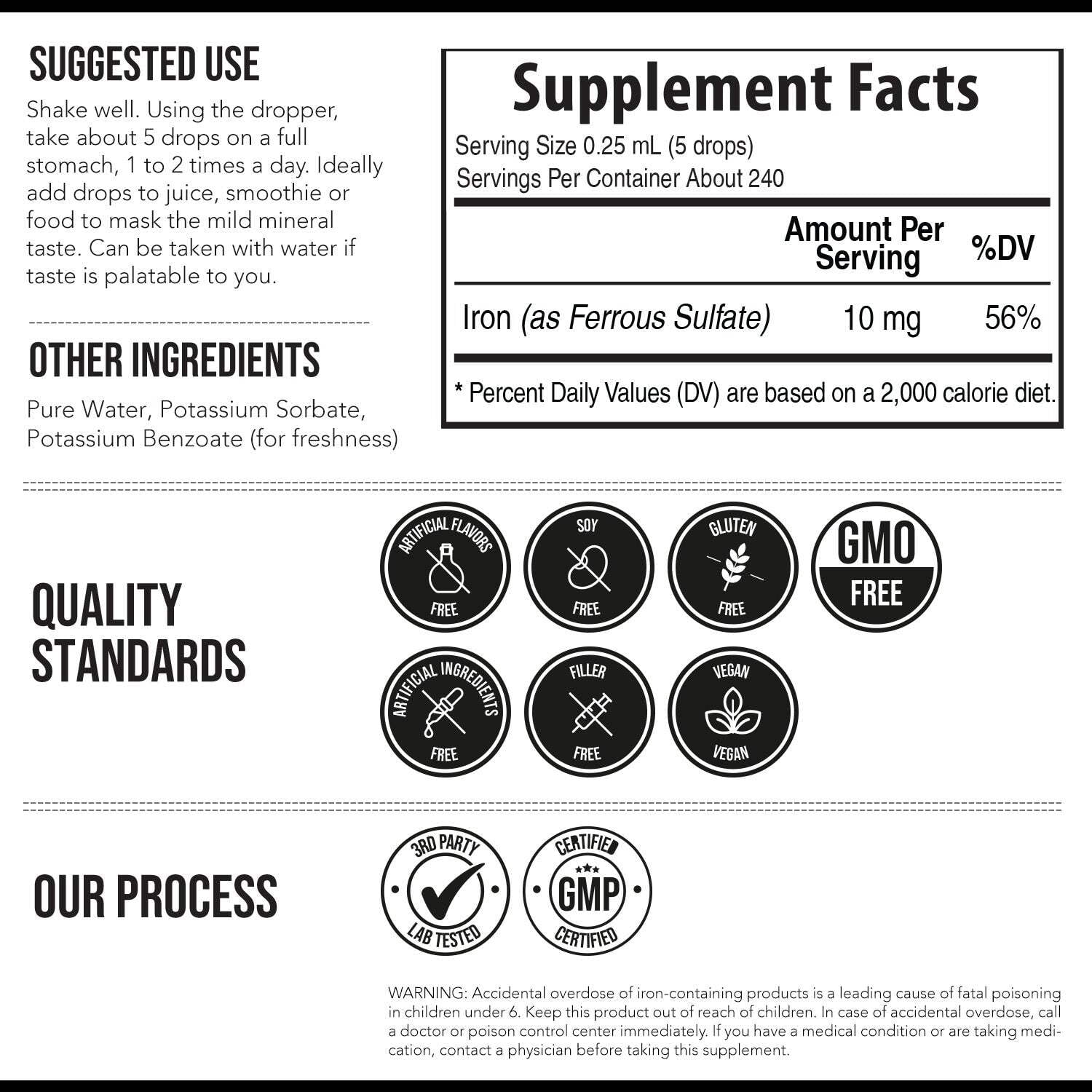 Triquetra Health Ionic Iron Liquid Supplement