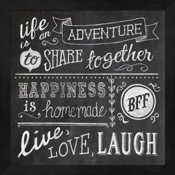 Inspiration Chalkboard II by Mary Urban, Framed Wall Art, 13.25W x 13.25H