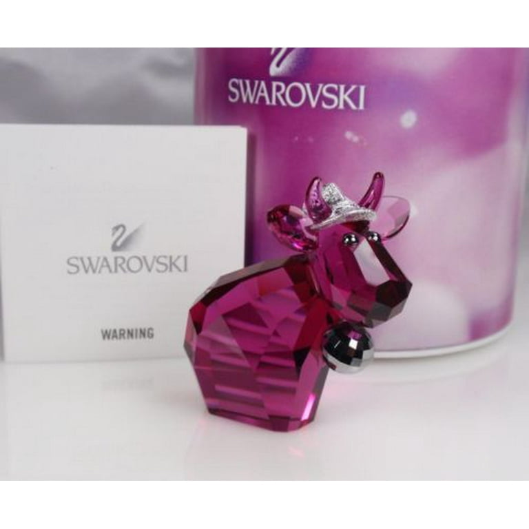 Swarovski Colored Crystal Cow Figurine Disco Mo #5003403 New in