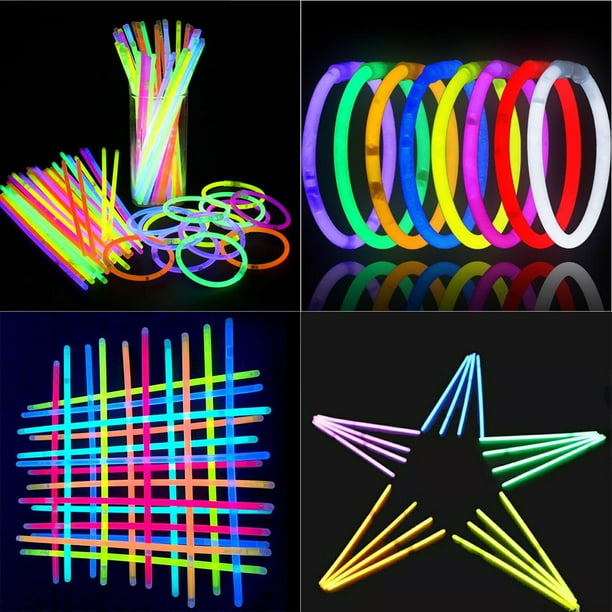 120 Glow Sticks Set Bracelets Necklaces Ball Eyewear and Hairband
