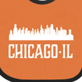 thumbnail image 4 of Inktastic Chicago Illinois Skyline Il Cities Boys or Girls Baby Bib, 4 of 4
