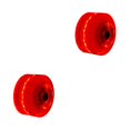 thumbnail image 1 of Greeniant Light Up Quad Roller Ruedas de patín redondas Ligero Resistente al desgaste Rueda de doble Accesorios de patinaje Alta dureza Rojo Rojo 2Conjunto, 1 of 6