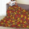 thumbnail image 6 of Salouo Fall Leaves Print Bed Blankets,Flannel Blanket Comfortable Air Conditioning Blanket Lightweight Blanket for Sofa Bed Travel & Couch -50"x40", 6 of 8