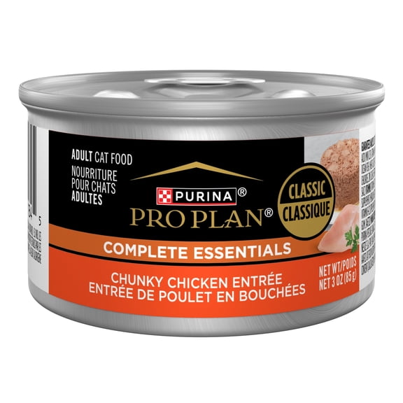 Purina Pro Plan Complete Essentials, Chicken, Wet Cat Food, 3 oz Cans