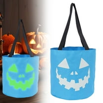 Food Storage Containers,Glowing Halloween Basket Pumpkin Bucket Multi Purpose Trick Or Candy Bag Halloween Decoration. As A Halloween Communication Center And Event Decoration Work.