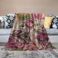 thumbnail image 2 of orinice pig flowers vintage warm lightweight blanket soft blanket four seasons decoration bed sofa sofa living room gifts, 2 of 6