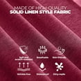 thumbnail image 4 of Decorelia Christmas RedWaterproof Wipe Clean Table Cloth for 10ft Banquet Rectangle Table,Outdoor Spillproof Tablecloth for Thanksgiving,Easter (Oblong, 60 x 144 Inch (12-14 Seats), Burgundy), 4 of 15