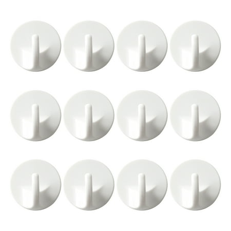 

12pcs Bathroom Kitchen Stick On For Hanging ABS Multifunctional Adhesive Hook