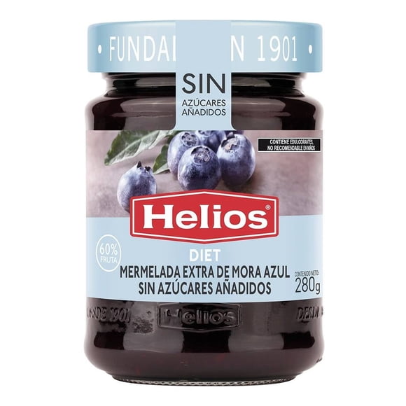 Mermelada de mora azul Helios Diet sin gluten 280 g