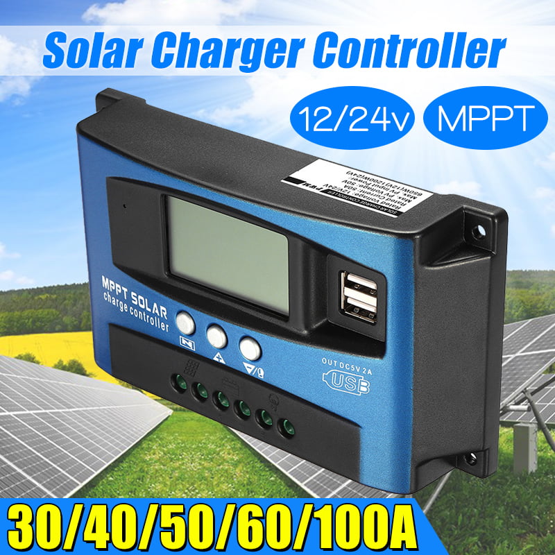 30100A Lightweight Portable Solar Charge Panel Controller With MPPT Auto Regulator Walmart