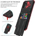 thumbnail image 3 of Phone Case for Samsung Galaxy A32 5G 2021 6.5 inch with Tempered Glass Screen Protector Cover and Card Holder Stand Cell Gaxaly M32 G5 Galaxies A 32 32A S32 SM-A326U A326U Women Men Red, 3 of 13