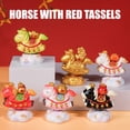 thumbnail image 2 of Estatua de caballo del zodiaco chino, año del caballo, bonita figura giratoria de resina, adorno de Feng Shui de la suerte para decoración de mesa en casa, oficina y tienda., 2 of 8