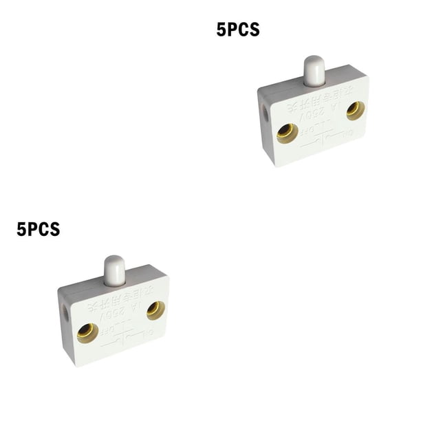 sweethay Interruptor de reinicio de armario Armario para el hogar Armario Interruptor de reinicio de luz automático, 10 piezas Blanco 5 piezas 2piezas