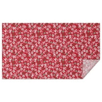Red Christmas HO Pattern Rectangle Tablecloth 60"x102",Waterproof Polyester Rectangle Table Cloth, Wipeable Spillproof Polyester Tablecloth for Dining, Camping, Indoor and Outdoor