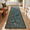 Pearl Gentian Blue-2' x 10' (Rectangular), variant on Large Area Rug 8x10 Washable Non Slip Florall Cat Black