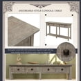 thumbnail image 3 of EUROCO 59" Rustic Brushed Texture Console Table, Entryway Table with 4 Drawers and Bottom Shelf, Wood Furniture for Living Room, Espresso, 3 of 8