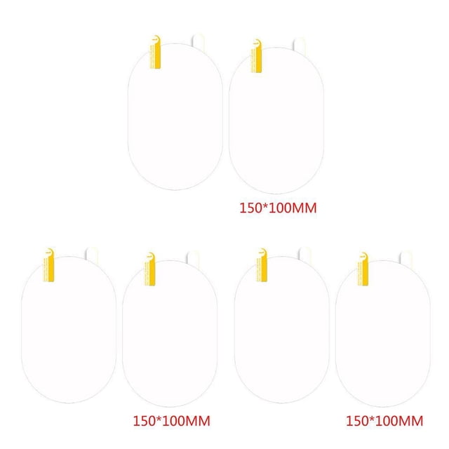 QualitChoice 2 Pcs Films de Rétroviseur de Voiture Couverture de Miroir Membrane Protectrice Camions 150*100MM 3Ensemble