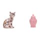 thumbnail image 1 of Jarrón de cerámica con forma de gato, figura de escritorio, tarro de almacenamiento de con tapa, material cerámico liso, adecuado para escri, 1 of 8