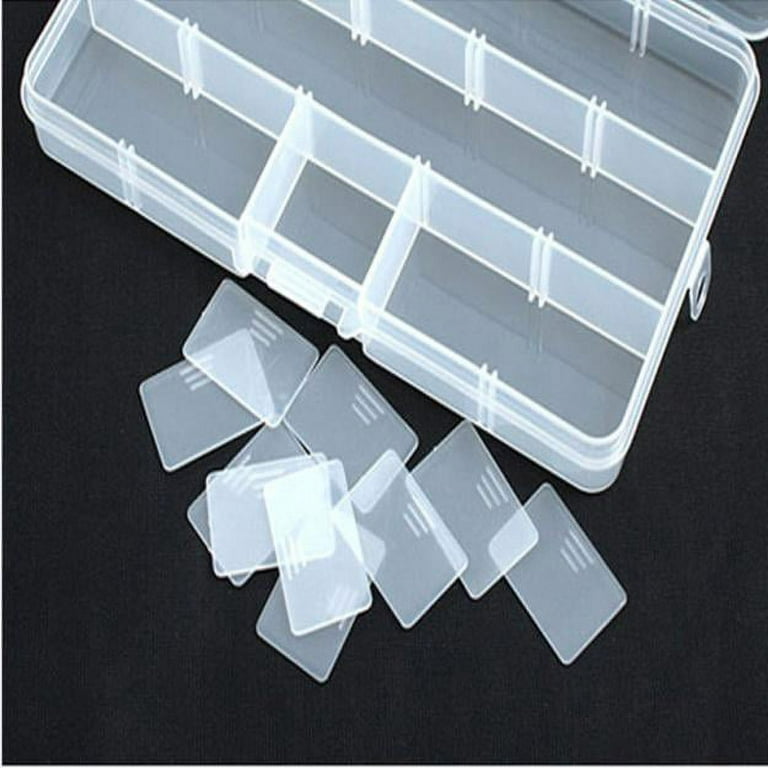 Sjqecyfv Plastic Organizer Tackle Box Organizer Clear Plastic Organizer Box  with Dividers Bead Container Divided Storage Containers Large 15 Grid