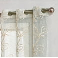 thumbnail image 2 of Dainty Home Stella 3D Floral Chenille Embroidered Solid Sheer 76" x 84" Window Curtain Panel Pair in Linen, 2 of 8