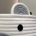 thumbnail image 2 of mmirethe Cotton Basket For Toy Storage Efficient Organization In Style Woven Storage Basket Storage Boxes White, 2 of 6