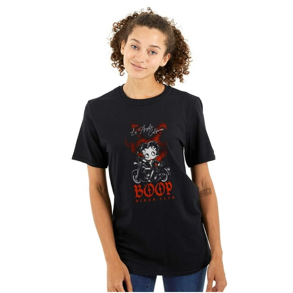 Betty Boop Cali LA Biker Club Cartoon Women's Graphic T Shirt Tees Brisco Brands S