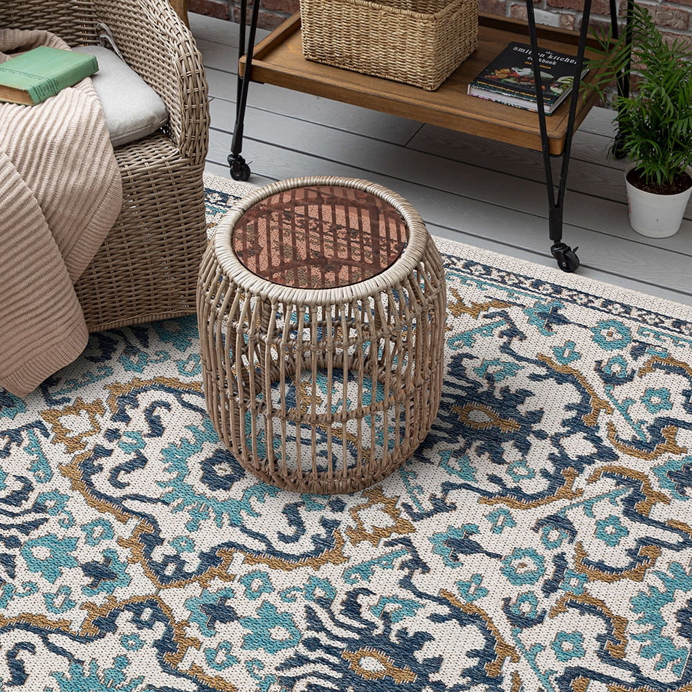 Mohawk Home Ravello Outdoor Area Rug, Blue, 4' x 5' 6"
