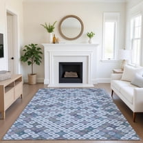 Addison Rugs Mayfield Premium Machine Washable Transitional Geometric Sky Rectangle Rug, 10' x 14'