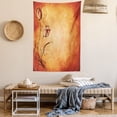 thumbnail image 2 of Antique Decor Wall Hanging Tapestry, Vintage Aged Faded Dark Background with the Silhouette of Murky Rose Digital Image, Bedroom Living Room Dorm Accessories, 60 X 80 Inches, by Ambesonne, 2 of 5
