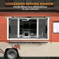 thumbnail image 6 of Concession Window 36"x36" Aluminum Alloy Concession Serving Window with 4 Horizontal Sliding Screen Windows & Awning Door & Drag Hook, Stand Serving Window for Food Trucks Concession, 6 of 8