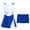 Royal Blue, variant on TiaoBug Kids Girls Shiny Cheerleading Costumes Sport Dress Shorts Sets
