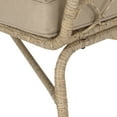 thumbnail image 4 of Montserrat Wicker Outdoor Loveseat with Cushions, Light Brown and Beige, 4 of 9
