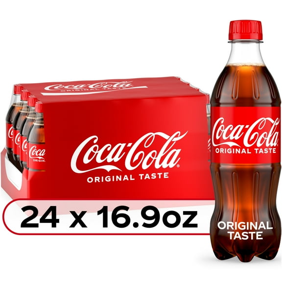 Coca-Cola Soda Pop Bottles, 16.9 fl oz, 24 Pack