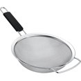 thumbnail image 1 of WANGQI 8" Large Fine Mesh Strainer with thermo plastic rubber handle - Sieve Fine Mesh Stainless Steel - Ideal to Strain Pasta, Quinoa and Rice, 1 of 7