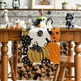 thumbnail image 2 of Halloween Jack-O-Lantern Pumpkin Table Runner, Holiday Kitchen Dining Table Decoration for Indoor Outdoor Home Party, 2 of 5