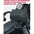 thumbnail image 5 of Motorcycle Handlebar Bag with Waterproof Cover Universal Bicycle Handle Bar Tool Bag for Front Fork Sissy Bar Compatible with Cruiser Softail Dyna Sportster Dirtbike Carbon Fiber, 5 of 5