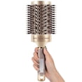 thumbnail image 4 of Large Round Brush for Blow Out, Nano Thermal Ceramic and Ionic Tech Round Barrel Hair Brush with Boar Bristles, Roller for Blow Drying (Gold, 4 inch, Barrel 2.7 Inch, 65mm), 4 of 4