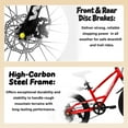 thumbnail image 4 of Aukfa 20" Mountain Bike for Boys Girls, 7-Speed Kids Bike with Front Disc Brake,Red, 4 of 8