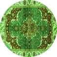 thumbnail image 1 of Ahgly Company Indoor Round Abstract Green Modern Area Rugs, 3' Round, 1 of 4