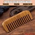 thumbnail image 2 of Wooden Wide Tooth Comb, Wooden Comb for Women Hair Growth, Wide Tooth for Curly Hair - Green Sandalwood, 2 of 6