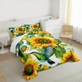 thumbnail image 3 of Homewish Hummingbird Animal Bedding Comforter Set 2pcs for Teens Boys Girls,Floral Sunflower Flower Twin Comforter Sets Microfiber,Green Yellow Breathable Bedding Set,Lightweight Room Decor, 3 of 8