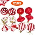 thumbnail image 2 of KOYPTL 12 Pcs Christmas Balls Ornaments Set Shatterproof Christmas Tree Ornament Hanging Ball Delicated Xmas Ball Christmas Decorations for Xmas Tree Holiday Party Supplies Home Decor, 2 of 5