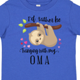 thumbnail image 4 of Inktastic Sloth I'd Rather Be Hanging with Oma Boys or Girls Toddler T-Shirt, 4 of 5