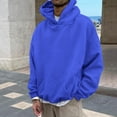 thumbnail image 5 of Gerichy Hoodies for Men Loose Solid Hooded Sweater Top Hoodies for Men Blue,M, 5 of 5