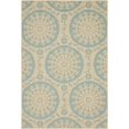 thumbnail image 1 of Unique Loom Botanical Collection Floral Abstract Transitional Indoor and Outdoor Flatweave Area Rug, 4 x 6 Feet, Light Blue/Beige, 1 of 1
