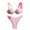 #137-Pink, variant on Warop Women's Solid Color Underwire Bikini Set with Floral Print, Beach Vacation Swimsuit for Pool and Resort