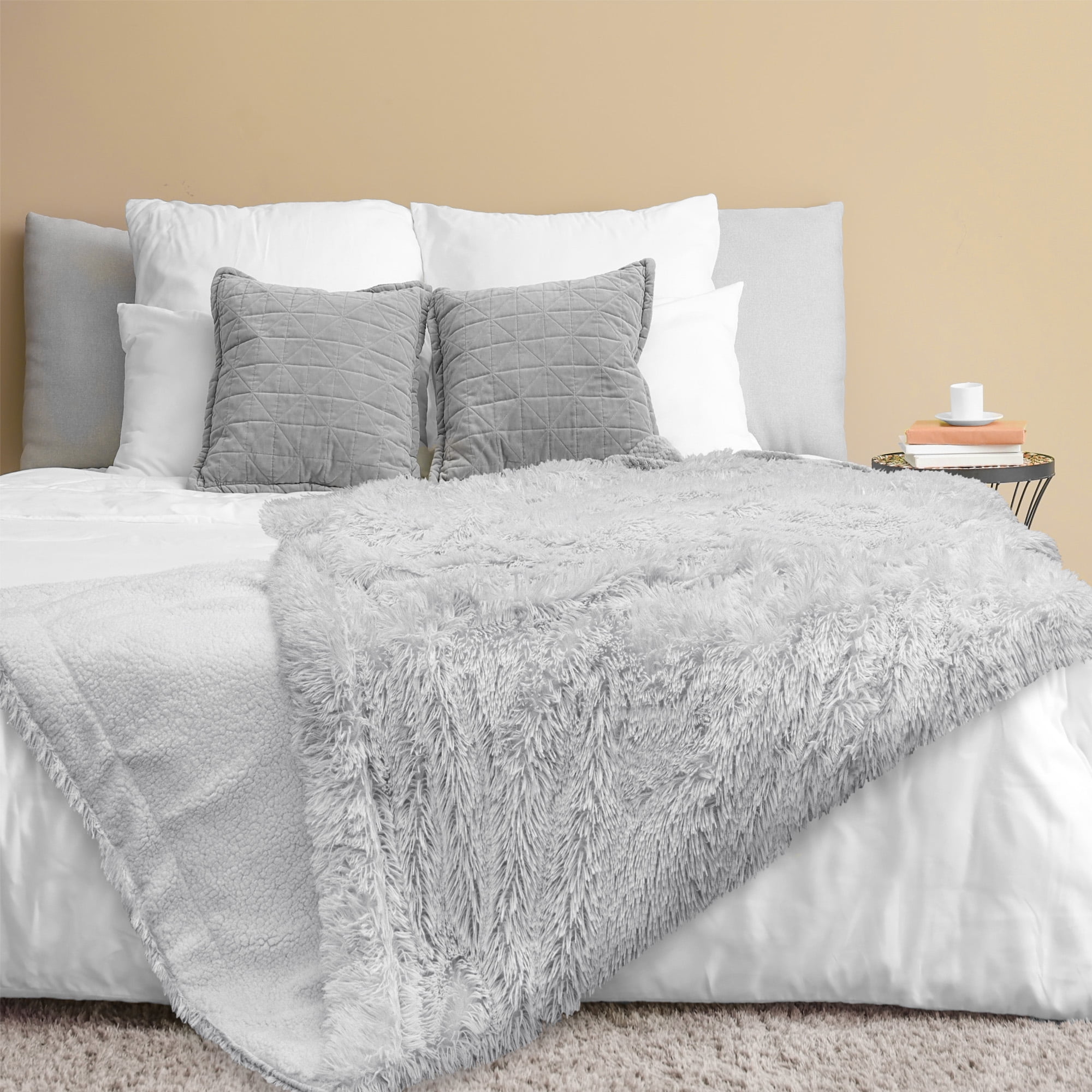Winter Shaggy Fluffy Plush Blanket Fleece Soft Warm Thick Bedding Home ONE 
