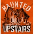 thumbnail image 2 of Haunted House Upstairs Halloween Unisex Plus Fleece Graphic Sweatshirt Brisco Brands 3X, 2 of 5